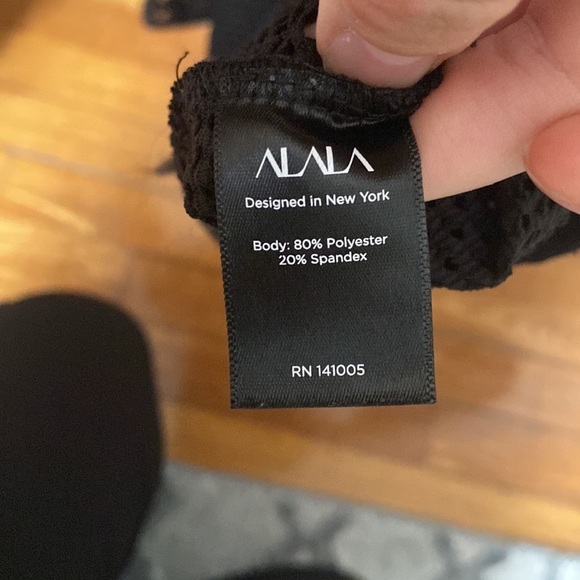 Alala Shore Collage Mesh Pull Over Hoodie, black, size M - Picture 6 of 8